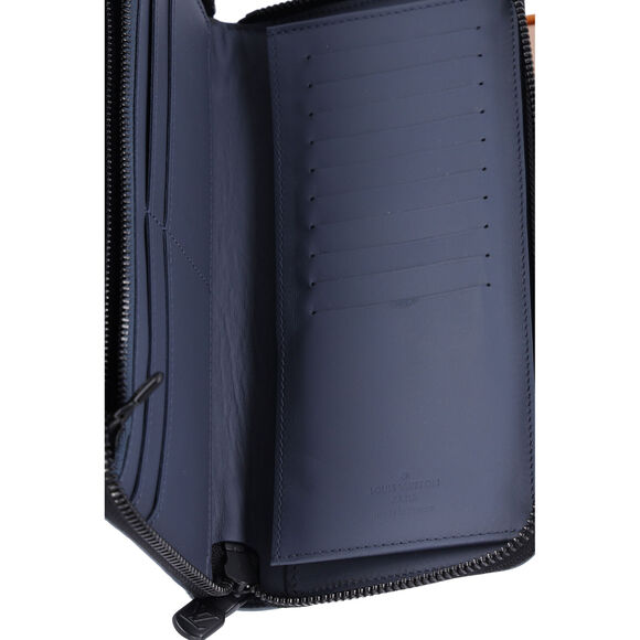 Louis Vuitton Zippy Wallet Vertical Monogram Shadow Long Wallet M80423 Navy Blue - Picture 6 of 6